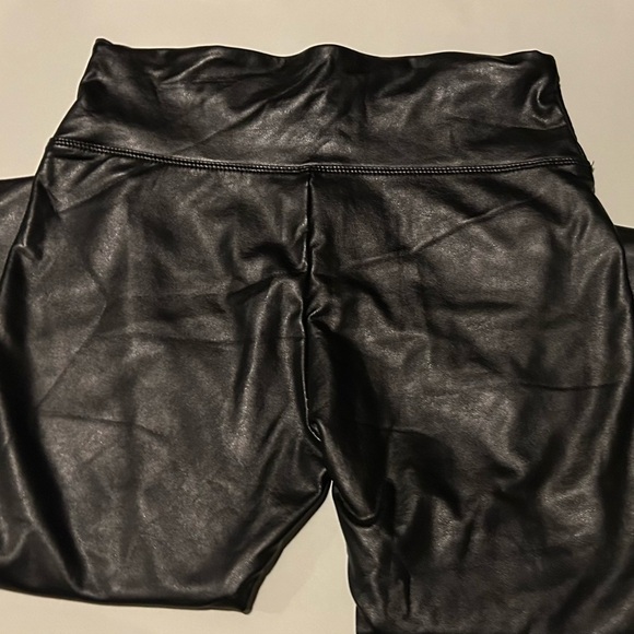 Black Faux Leather Leggings - Picture 2 of 5